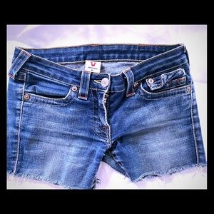 True religion cutoff Jean shorts